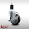 Service Caster 4'' SS Black Poly Swivel 1-1/2'' Expanding Stem Caster with Brake SCC-SSEX20S414-PPUB-BLK-TLB-112 - alternate 3